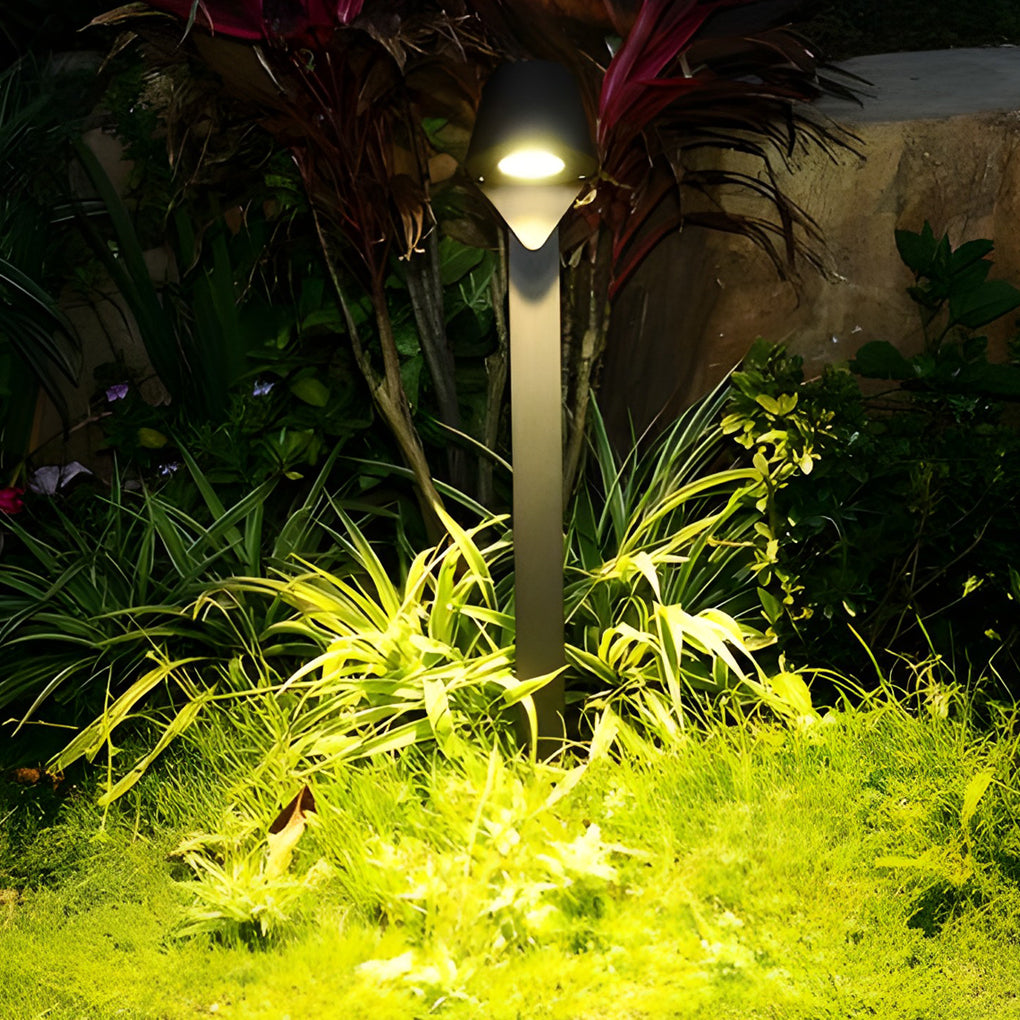 Minimalist Waterproof LED 10w Black Modern Outdoor Pathway Lights-Lighom