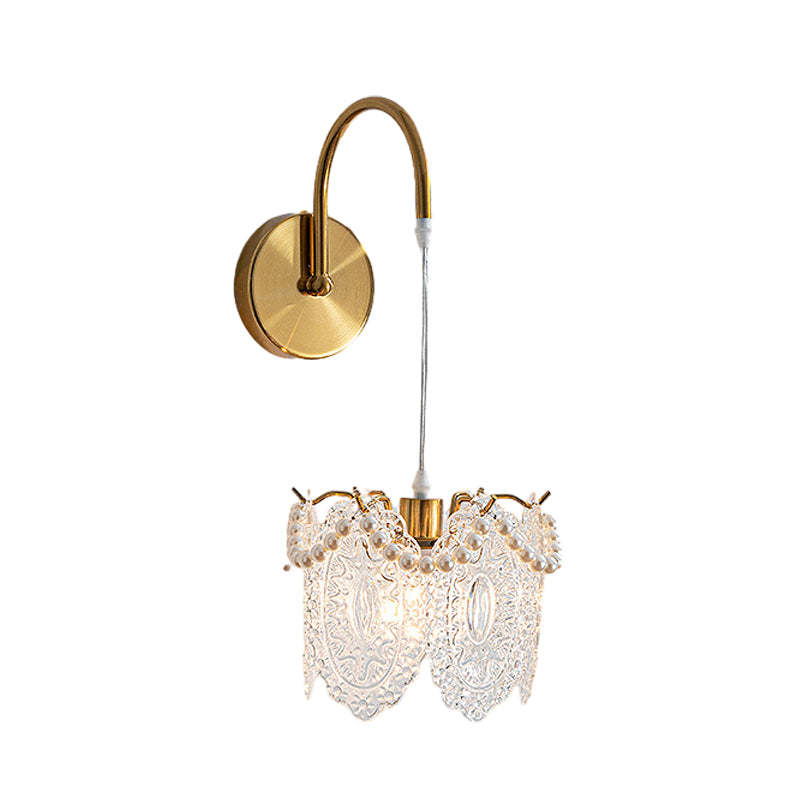 Glass Leaves Feathers Three Step Dimming Nordic Creative Wall Lights Fixture-Lighom