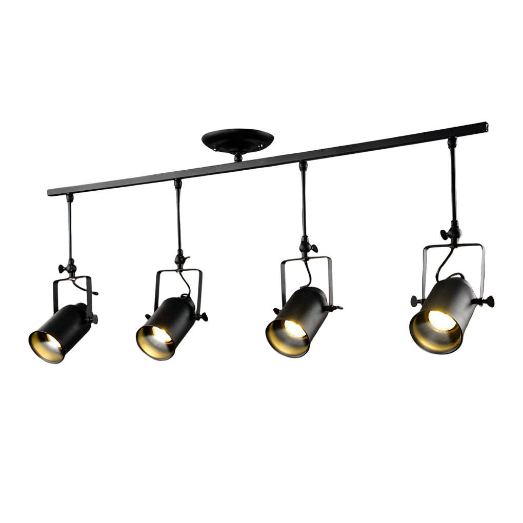 Adjustable Retro Iron LED Black Industrial Spotlight
