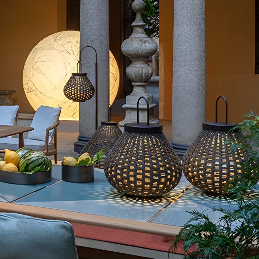 Portable Creative Rattan Waterproof LED Modern Outdoor Lights Lawn Lamp-Lighom