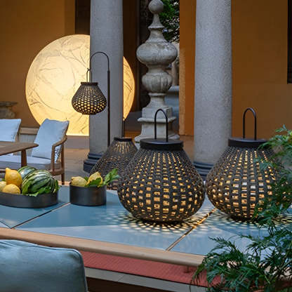Portable Creative Rattan Waterproof LED Modern Outdoor Lights Lawn Lamp-Lighom