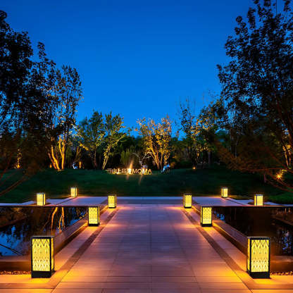 Waterproof LED Black Yard Decor Retro Lawn Lamp Outdoor Landscape Lighting-Lighom