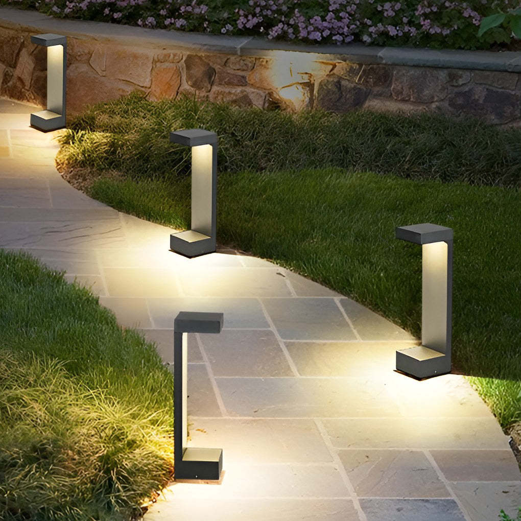 Contemporary Rectangular COB Pathway Lights Waterproof Outdoor Garden Illumination-Lighom