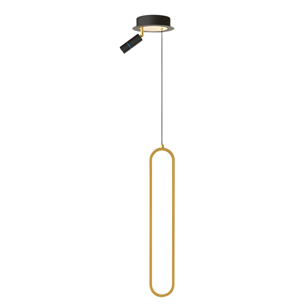 Oval Aluminum LED Dimmable Modern Pendant with Spotlights