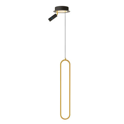 Oval Aluminum LED Dimmable Modern Pendant with Spotlights