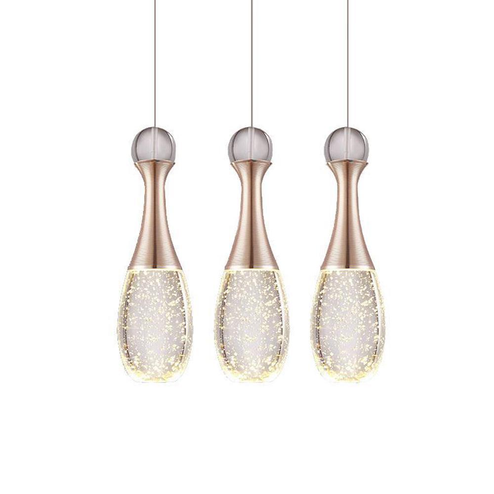 Mini Crystal Electroplated Metal LED Modern Pendant Light Hanging Lamp-Lighom