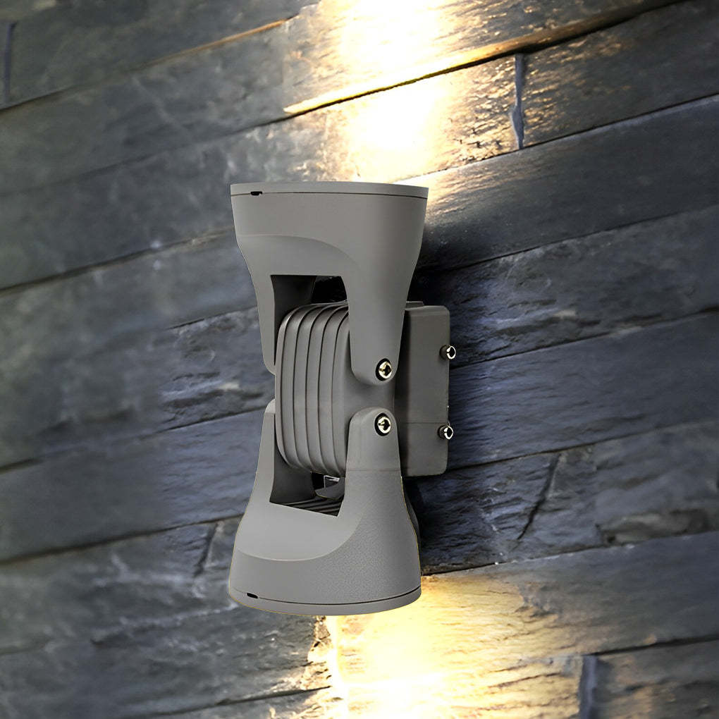 8 In. 2-Light Rotating Heads LED Up Down Outdoor Wall Light-Lighom