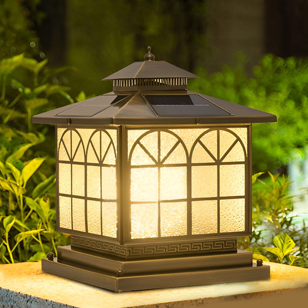 Classic Bronze Dimmable Solar Post Cap Light