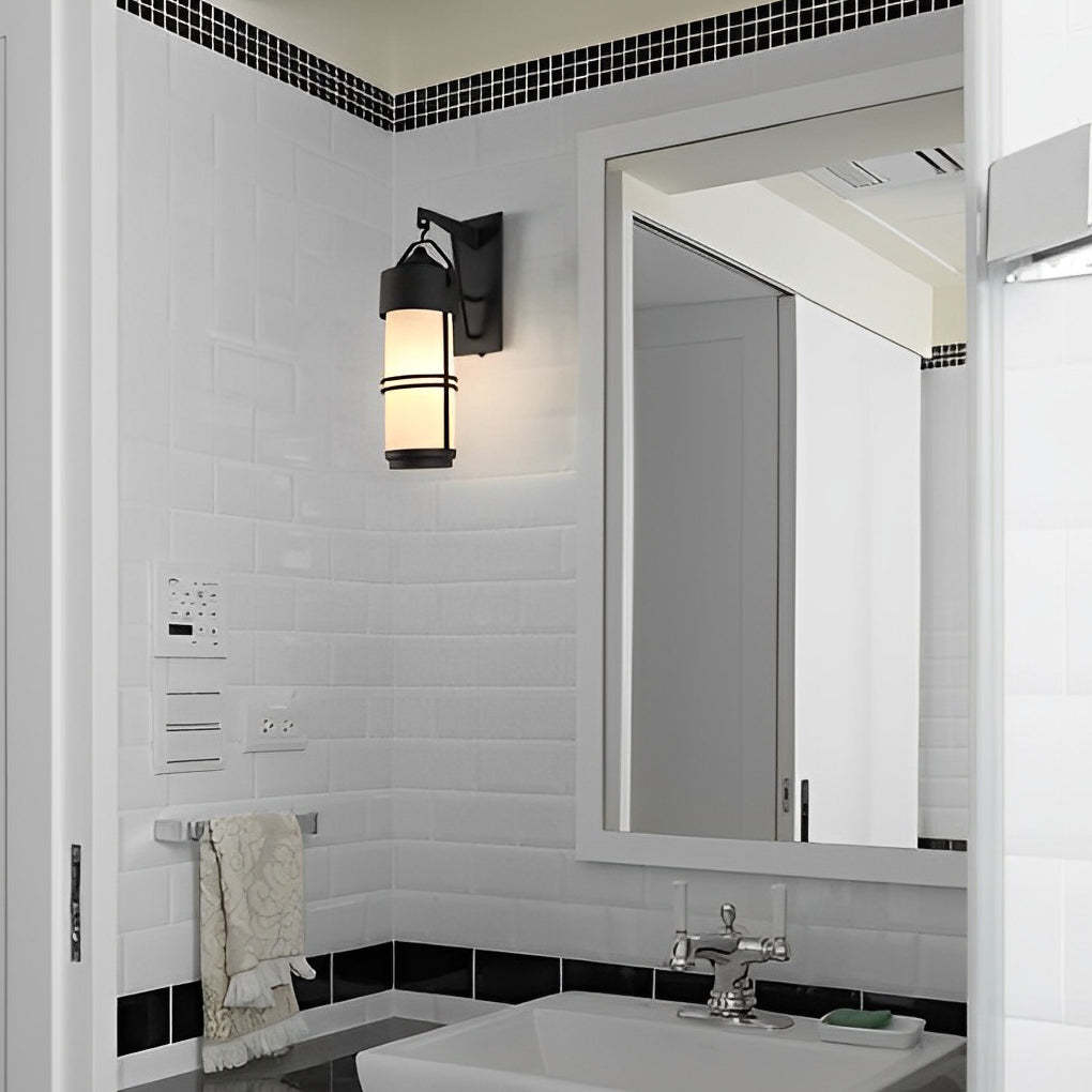 Country Retro Waterproof Black American Exterior Wall Lamp