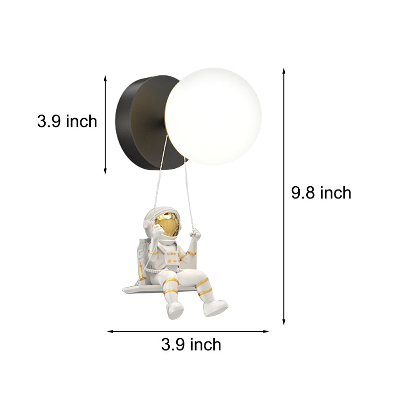 Round Ball Creative Astronaut Decor 3 Step Dimming Modern LED Wall Lights-Lighom