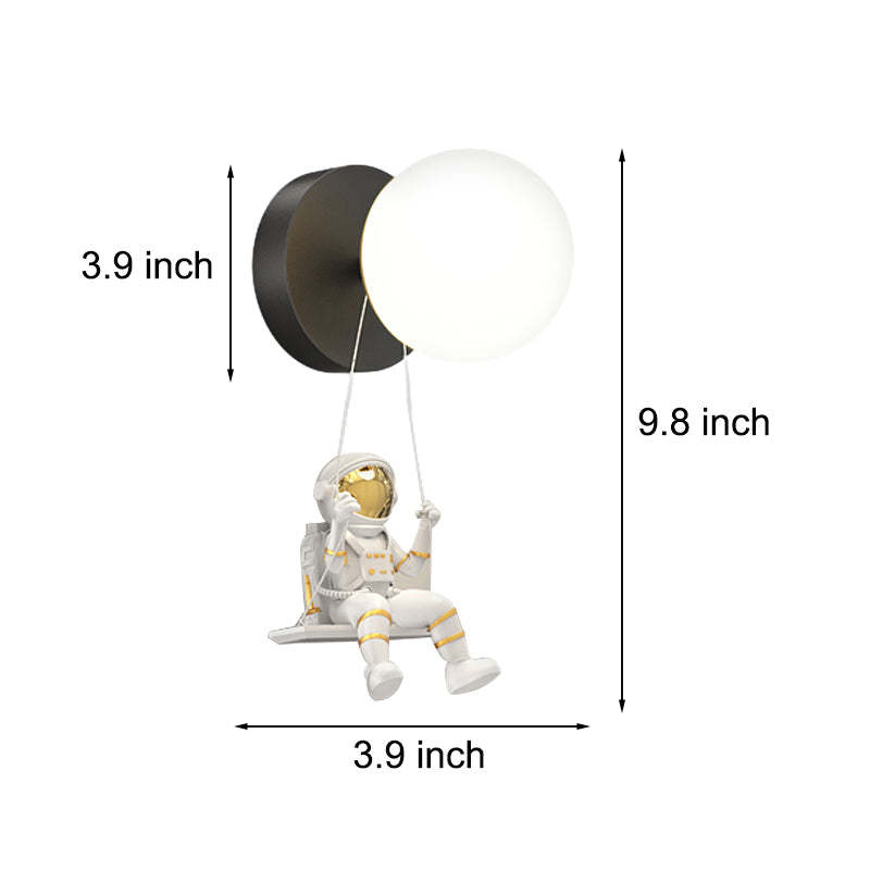 Round Ball Creative Astronaut Decor 3 Step Dimming Modern LED Wall Lights-Lighom
