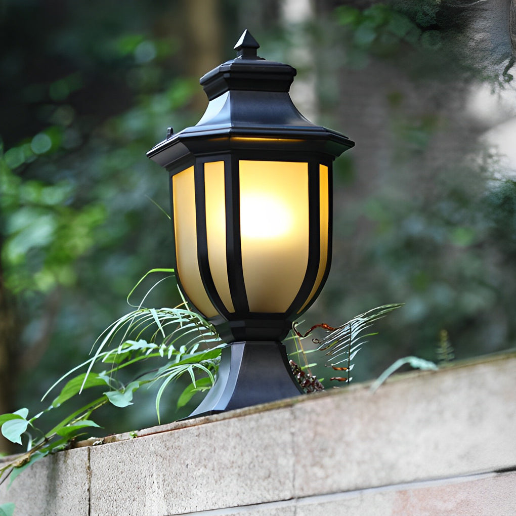 Retro Minimalist Waterproof Aluminum European-style Pillar Lamp Post Lights-Lighom