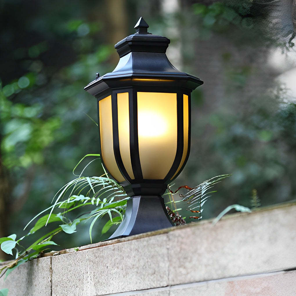 Retro Minimalist Waterproof Aluminum European-style Pillar Lamp Post Lights-Lighom