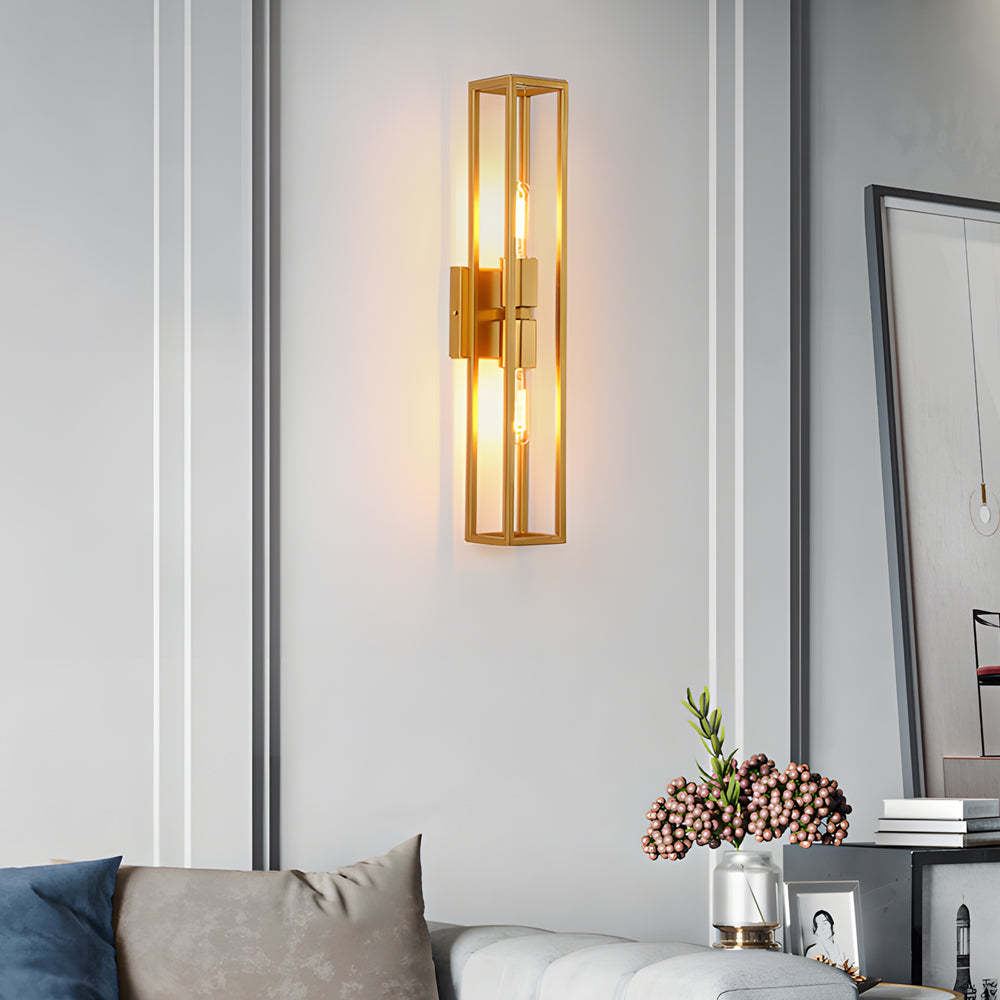 Metal Frame Glass American Wall Sconce