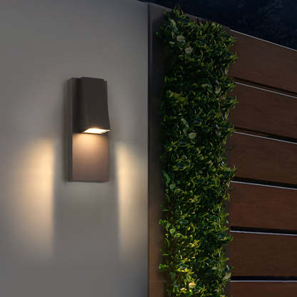 Rectangle Waterproof LED Black Modern Outdoor Wall Lamp Wall Light Fixture-Lighom