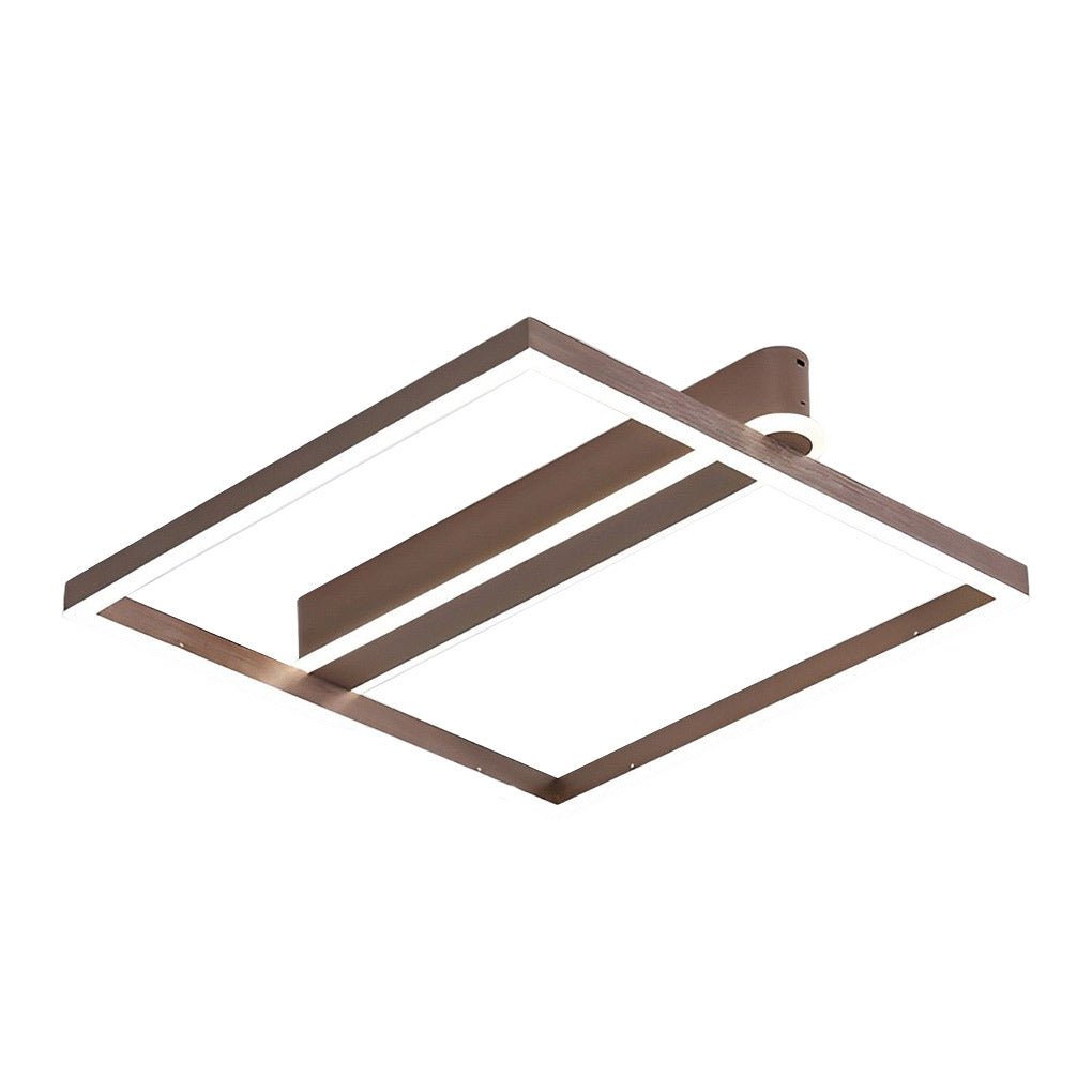 Square Double Frame Metal Aluminum LED Nordic Ceiling Light