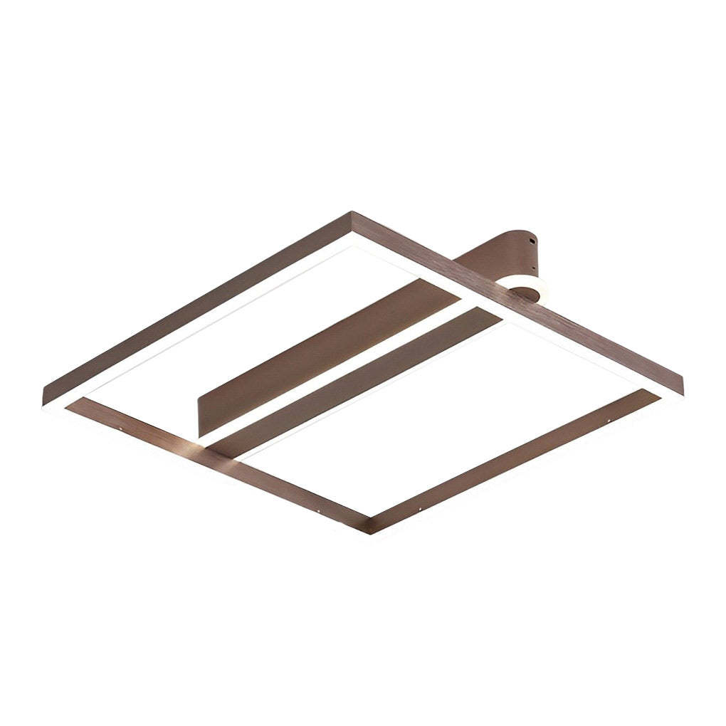 Square Double Frame Metal Aluminum LED Nordic Ceiling Light
