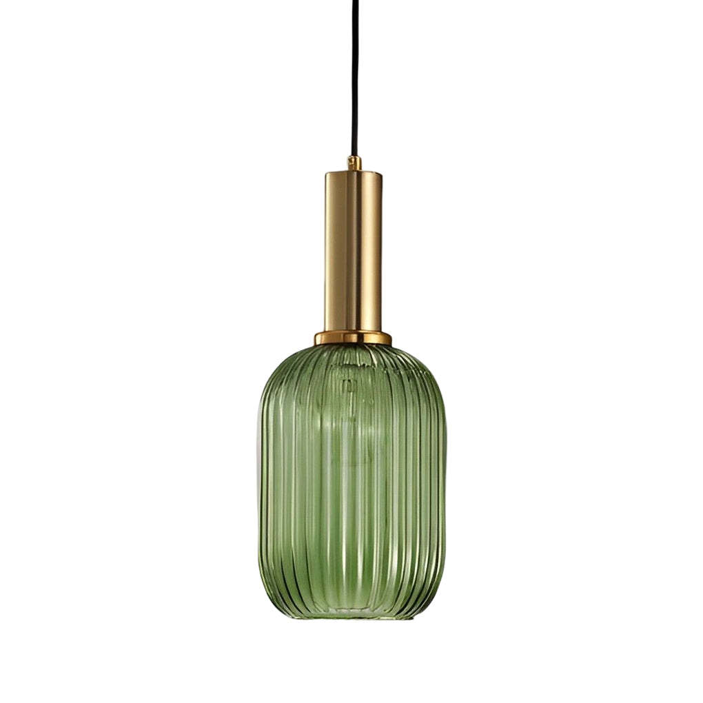 Glass Lantern Striped LED Nordic Pendant Chandelier