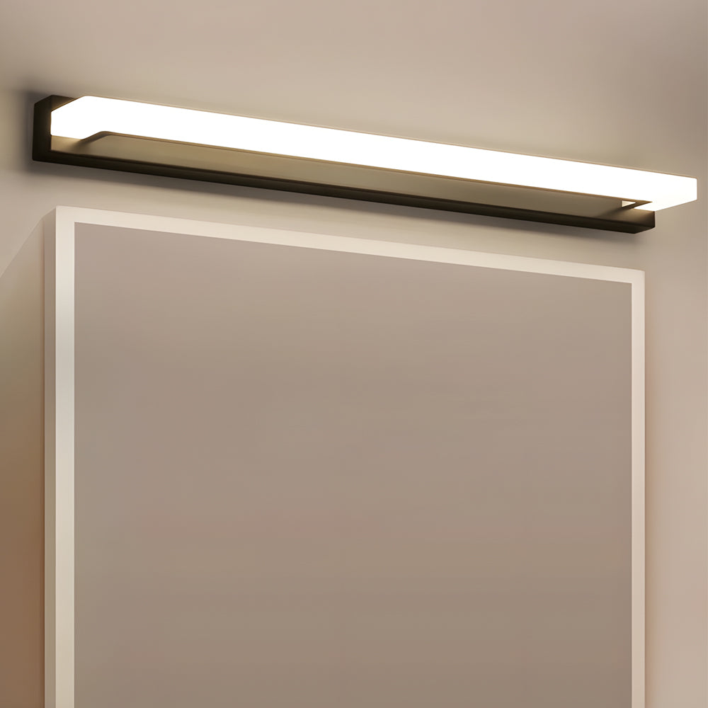 15.74" Linear LED Black Mesh Filter Bathroom Vanity Light