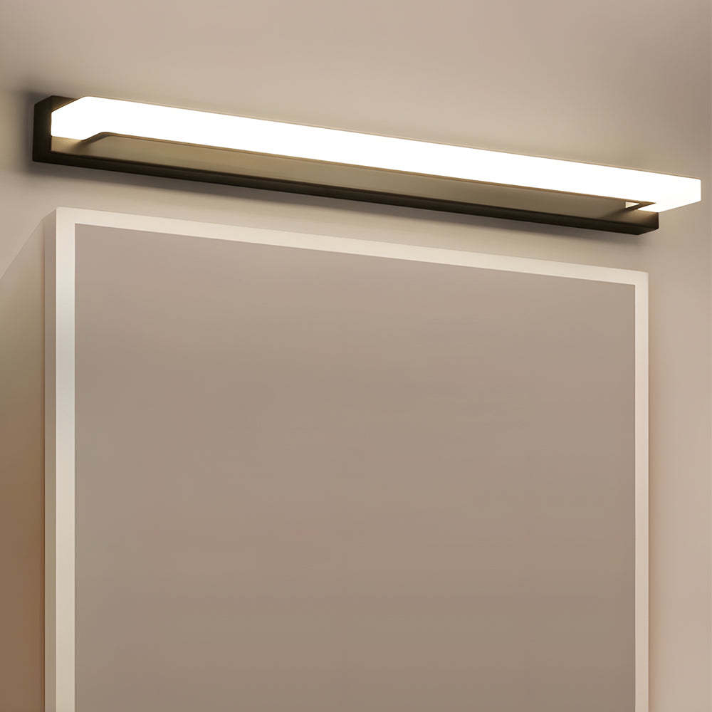 15.74" Linear LED Black Mesh Filter Bathroom Vanity Light