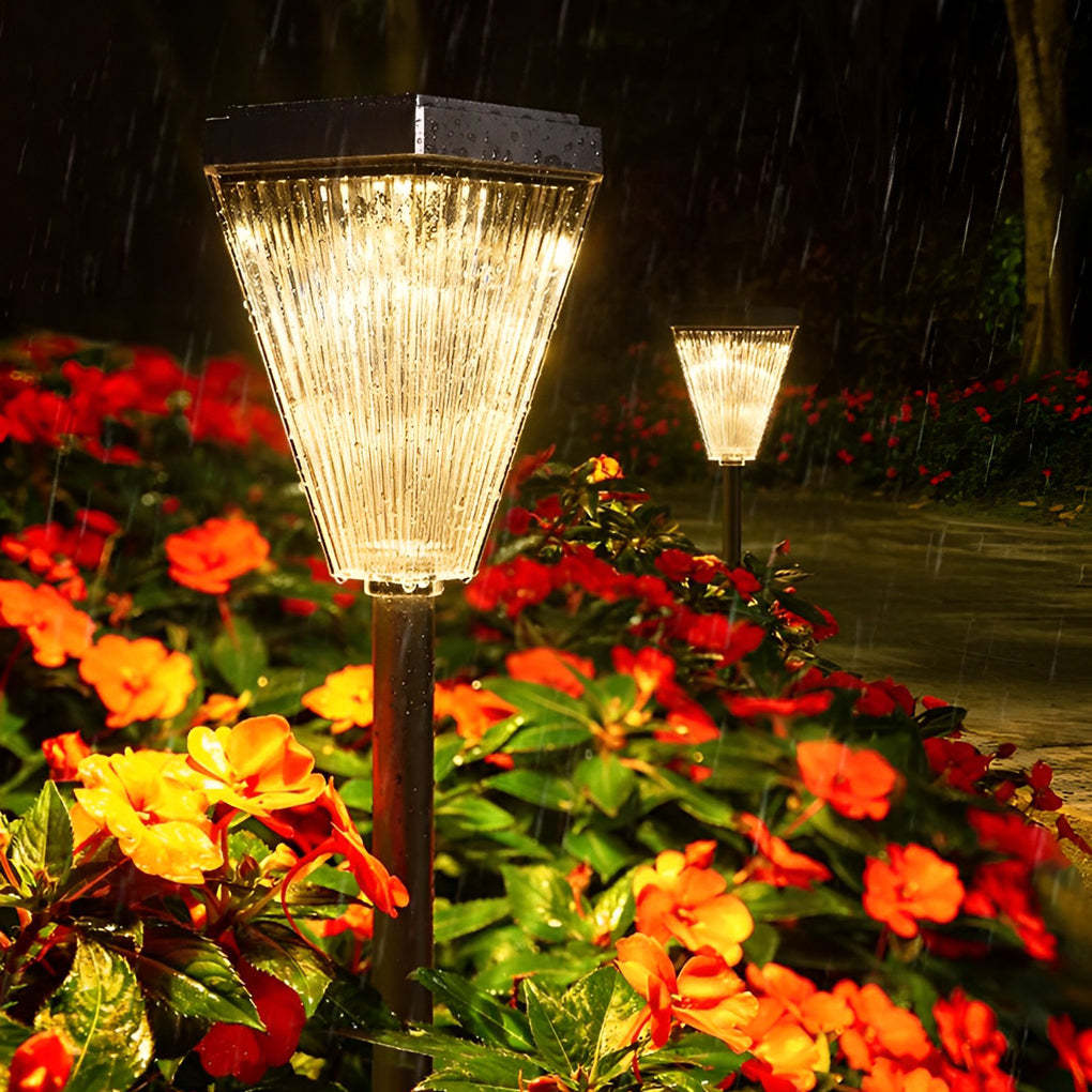 Square Waterproof Dimmable LED Intelligent Modern Solar Lawn Lights-Lighom