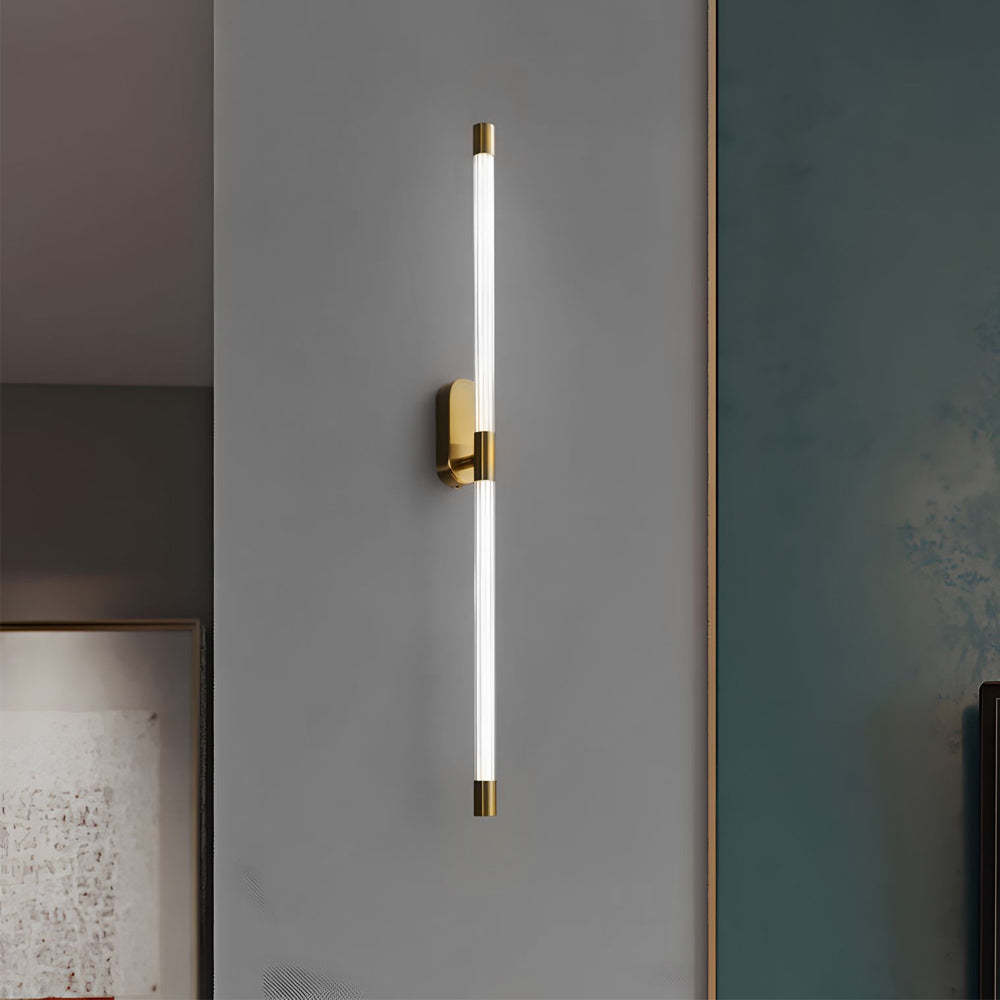 Acrylic Tube Tall Linear Wall Semi-Flush Mount Sconce-Lighom