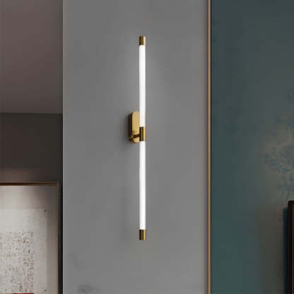 Acrylic Tube Tall Linear Wall Semi-Flush Mount Sconce-Lighom
