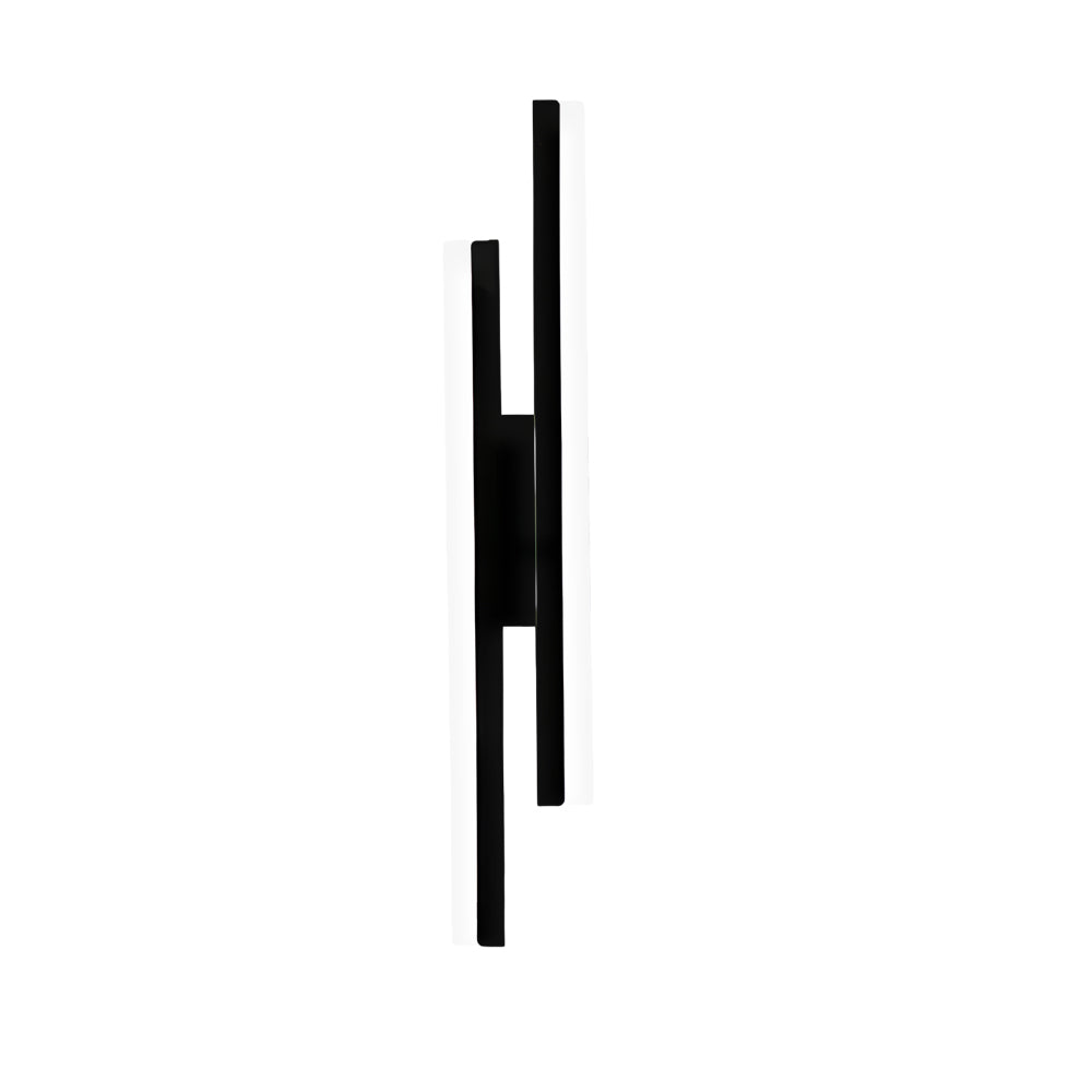Modern 2-Light Linear LED Wall Lamp with 3-Step Dimming - Black/Gold Wall Sconce-Lighom