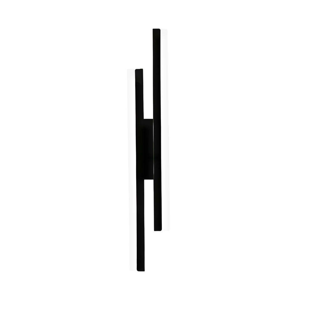 Modern 2-Light Linear LED Wall Lamp with 3-Step Dimming - Black/Gold Wall Sconce-Lighom