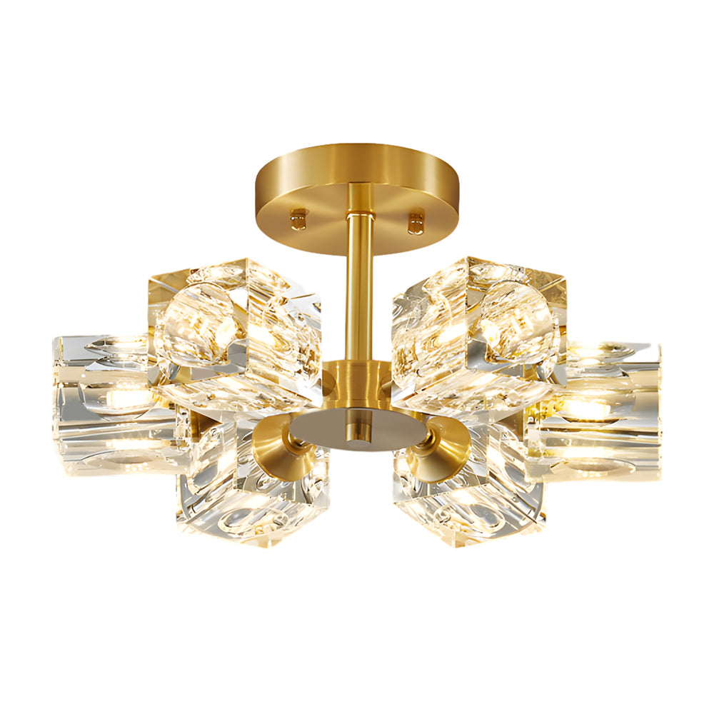 Adjustable Crystal Shade Ceiling Light