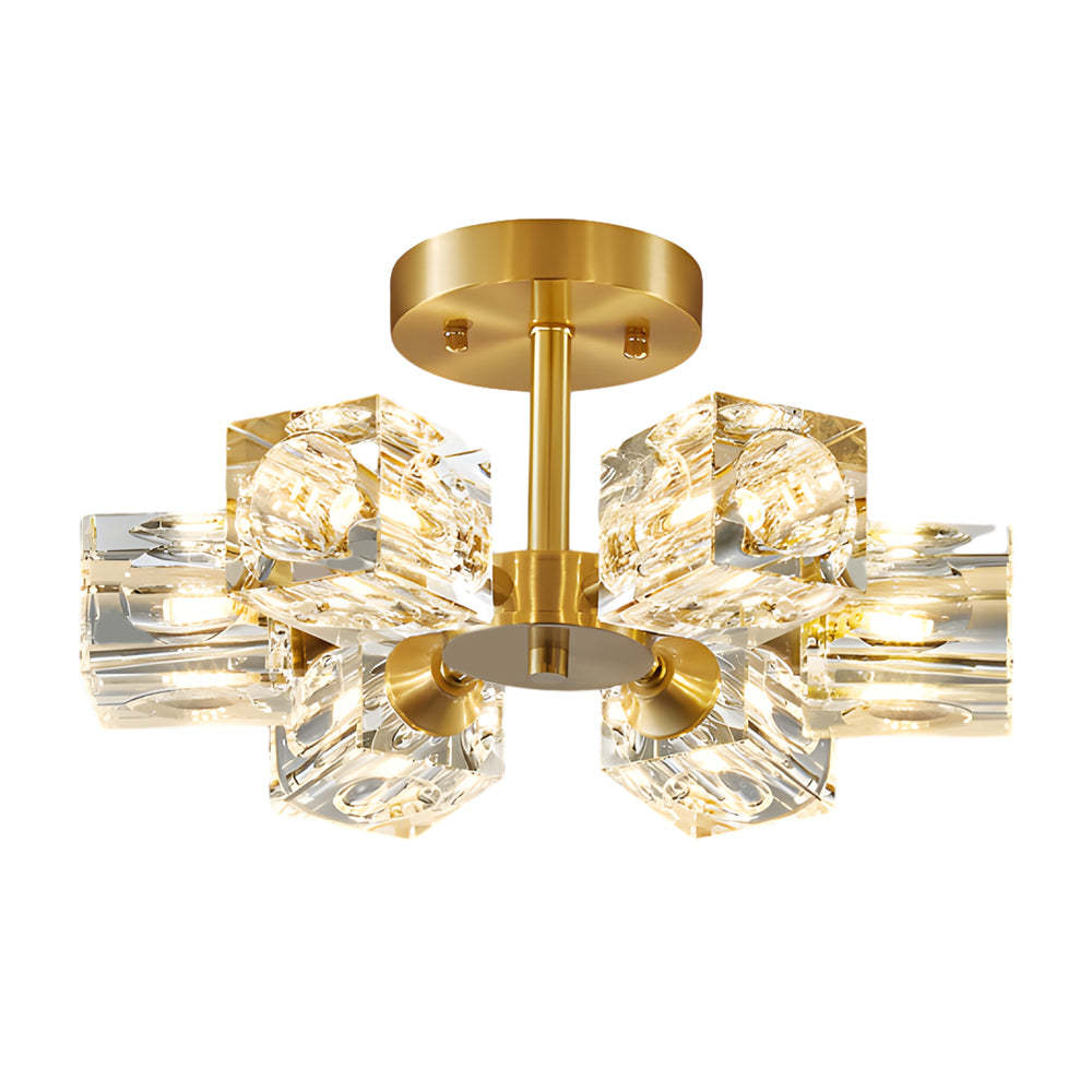 Adjustable Crystal Shade Ceiling Light