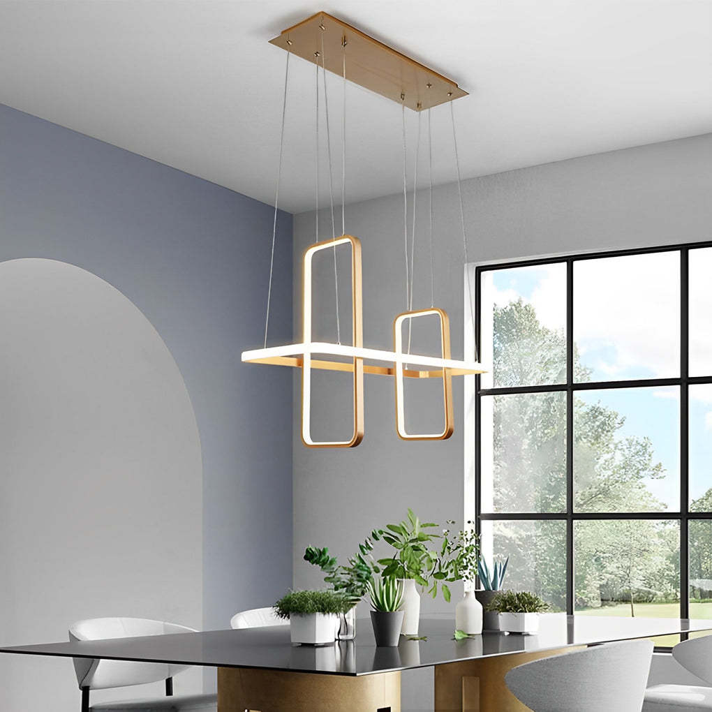 Rectangular LED Modern Pendant Chandelier
