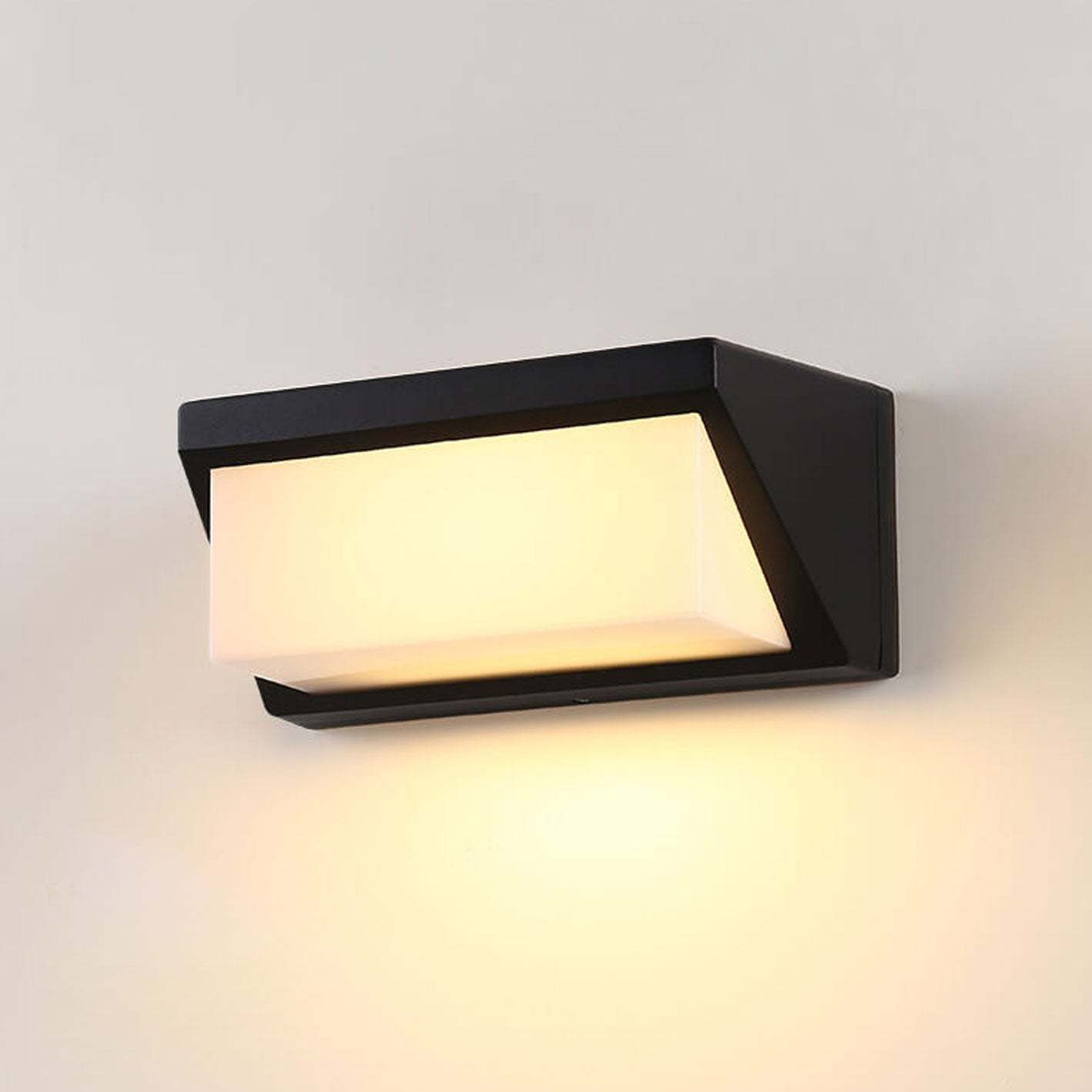 Modern Solar Square Geometric LED Outdoor Wall Sconce