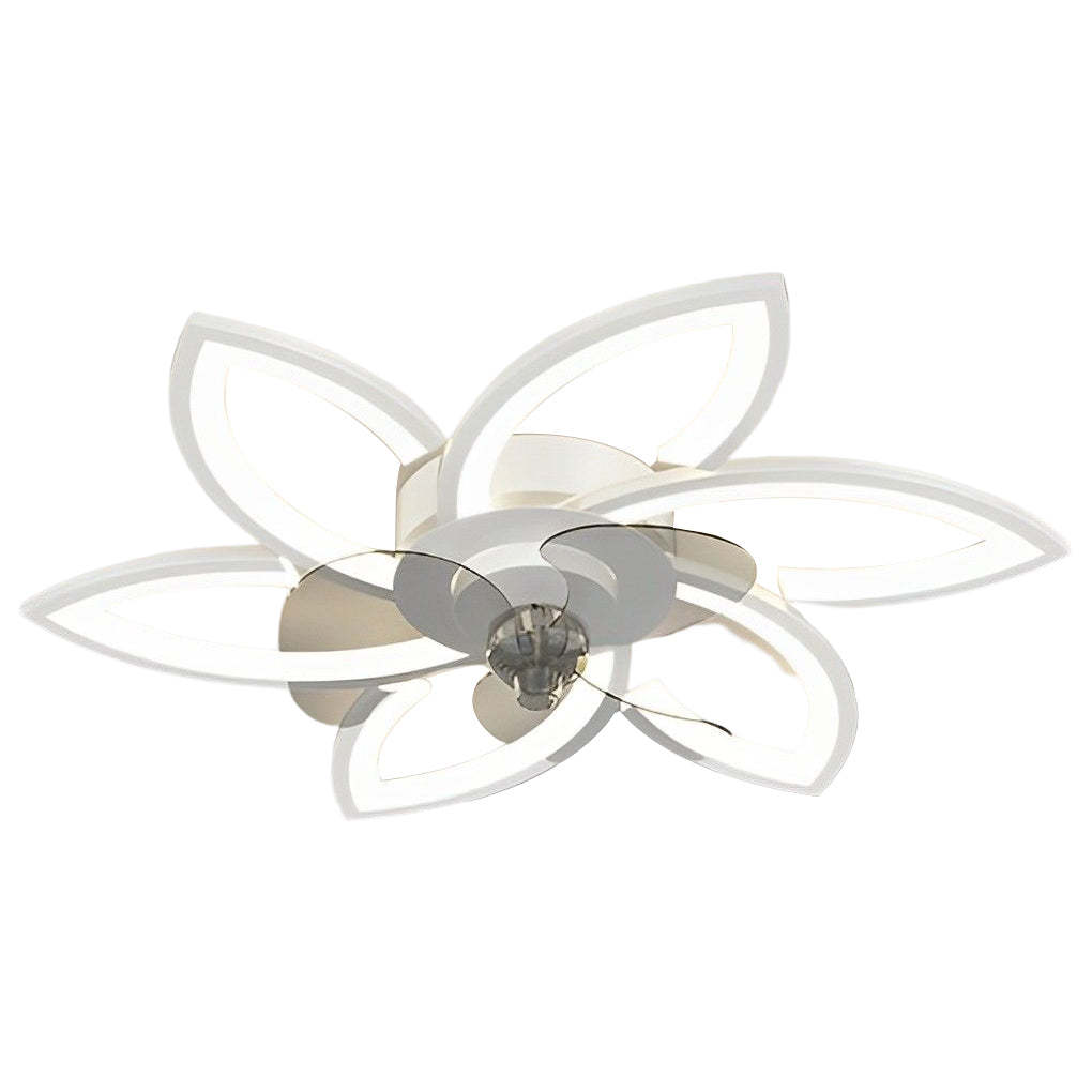 Flower Smart Silent Dimming LED Modern Fan