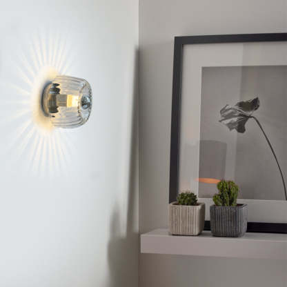 Round Art Creative Jellyfishs Glass Shade Simple Modern Wall Lights Fixture-Lighom