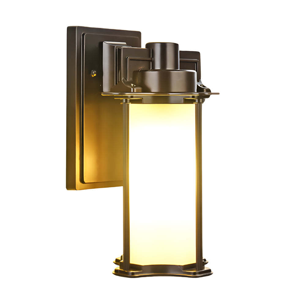 1-Light Glass Outdoor Wall Lantern Sconce-Lighom