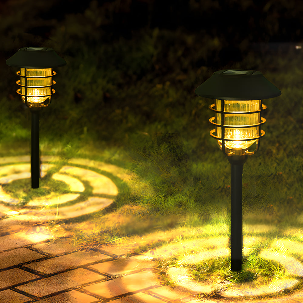 Black Mini Torch Solar Pathway Light