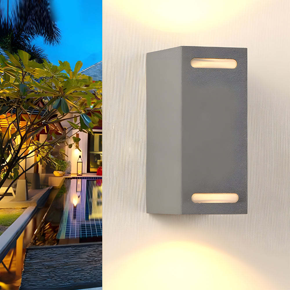 Square Up Down LED Outdoor Wall Light