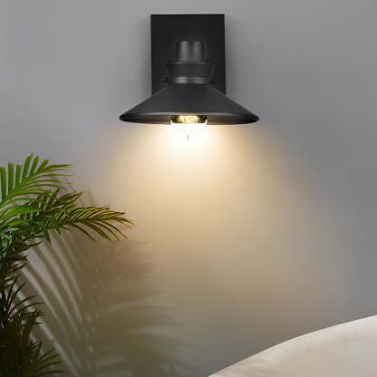 Minimalist Waterproof Black European-style Wall Lamp Exterior Lights-Lighom
