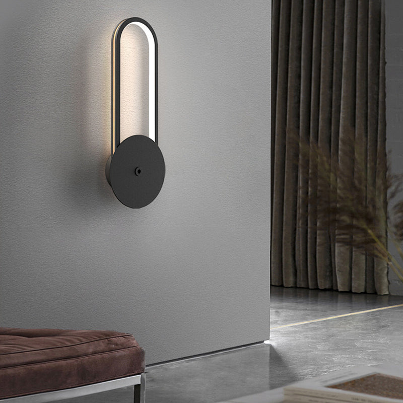 Oval Ring Dimmable Aluminum Modern LED Wall Light