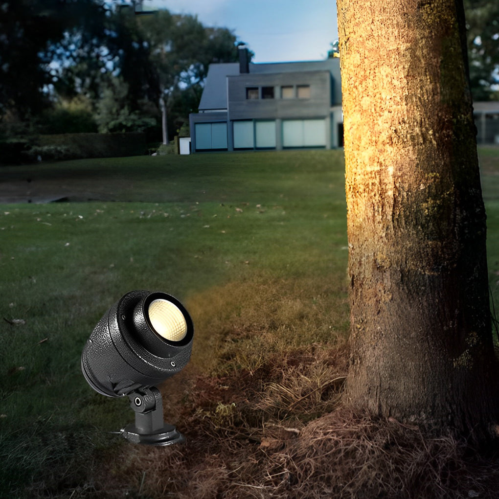 Round Adjustable LED Modern Outdoor Tree Spotlight