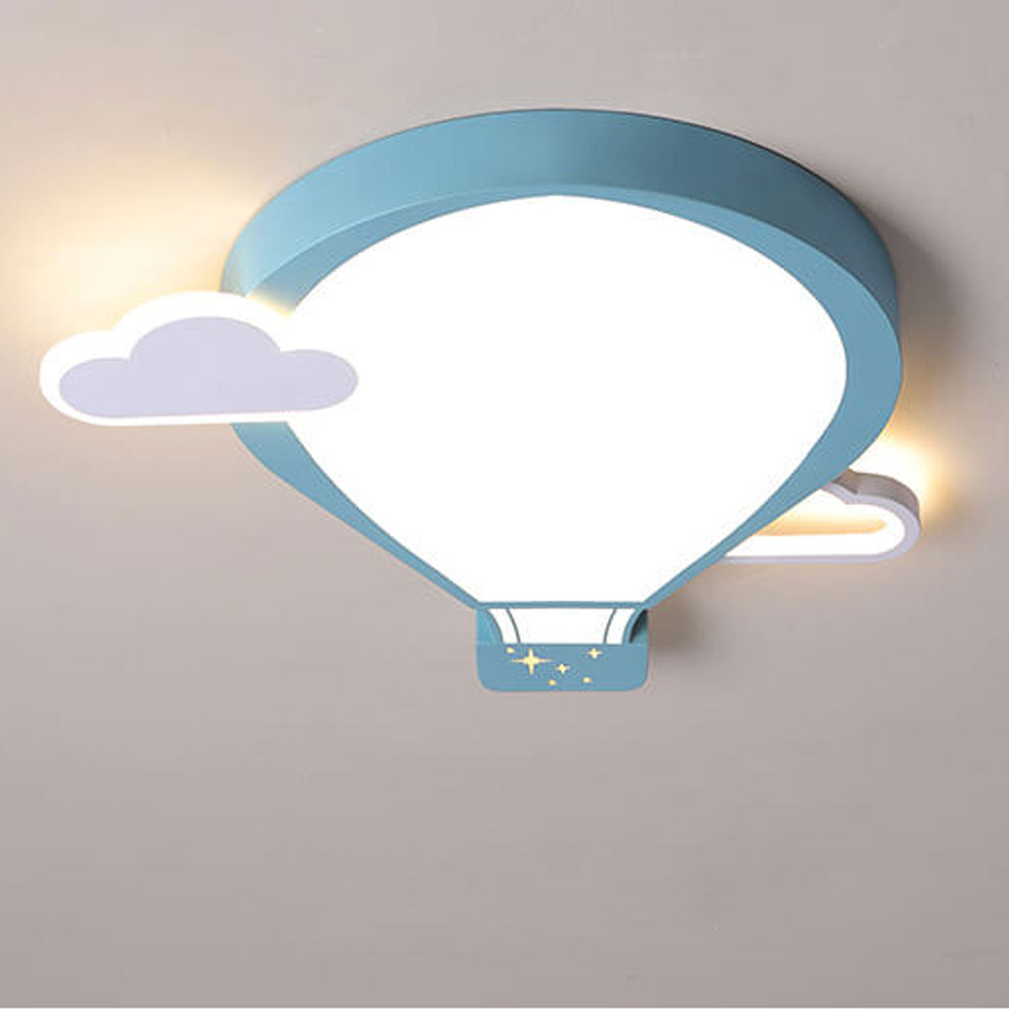 Cartoon Hot Air Balloon LED Kids Flush Mount Light