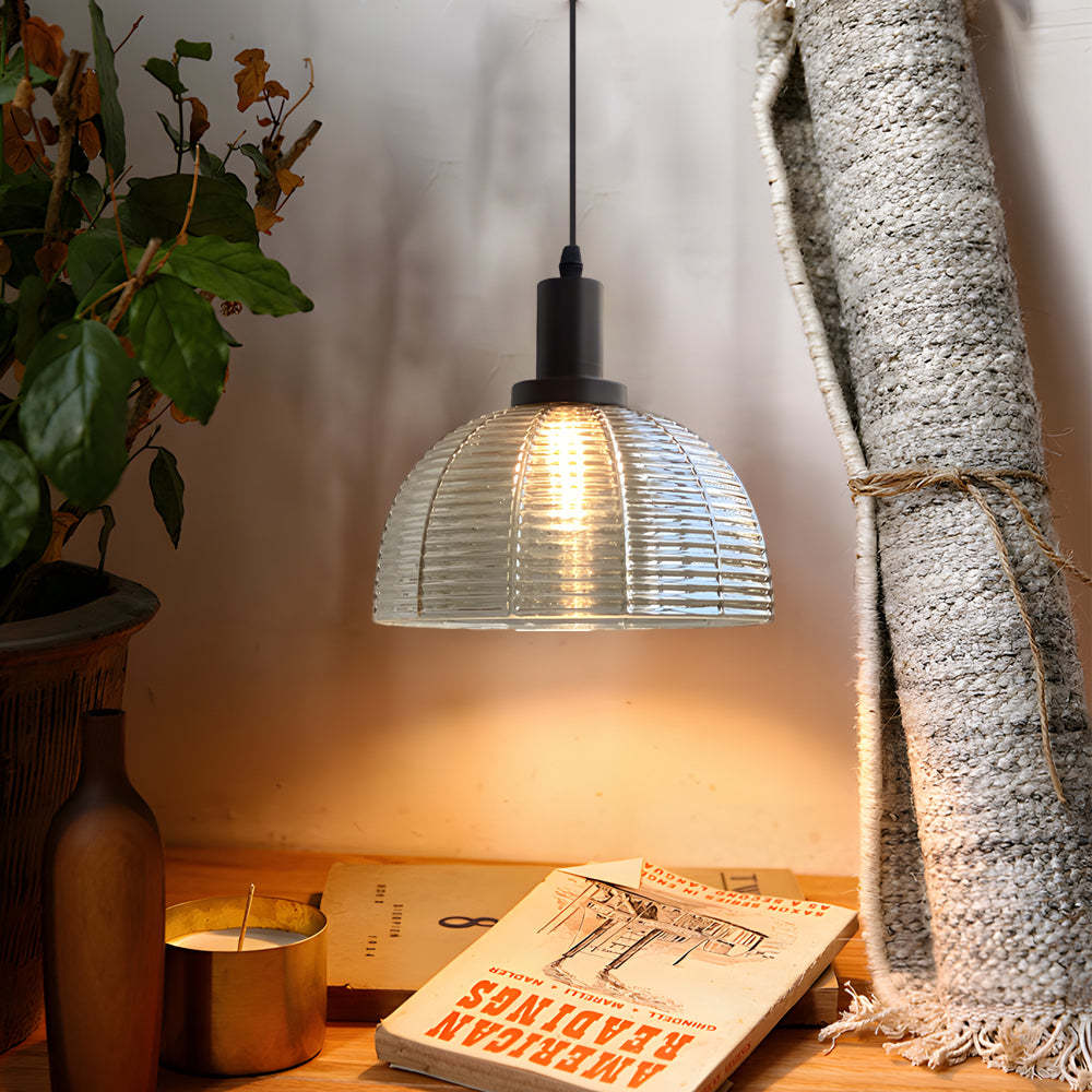 Vintage Glass Dome Pendant Light
