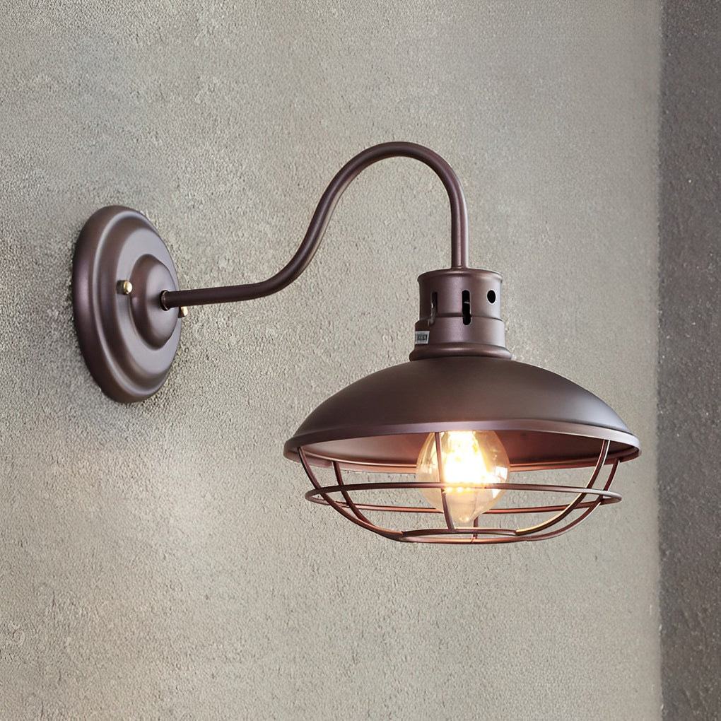 Retro Iron LED Waterproof Industrial Style Outdoor Wall Lights Wall Lamp-Lighom