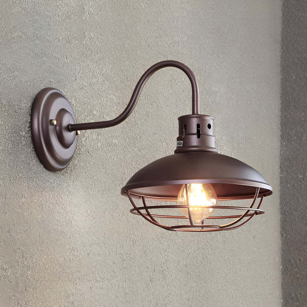Retro Iron LED Waterproof Industrial Style Outdoor Wall Lights Wall Lamp-Lighom
