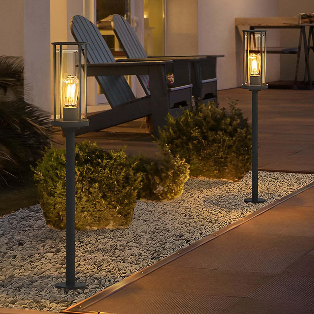Minimalist Round Waterproof Retro Wall Lamp Outdoor Lawn Lights Path Lights-Lighom