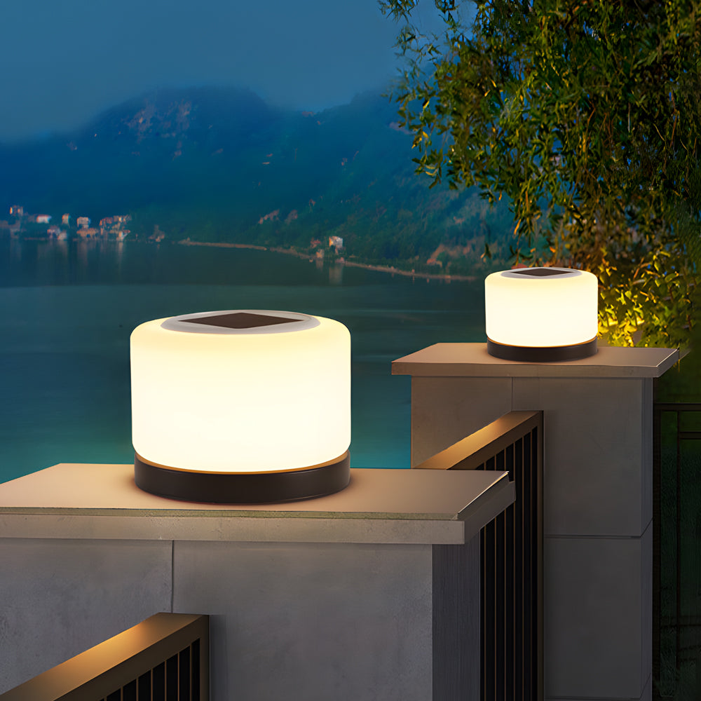 Modern 360° Illumination Cylindrical LED Dimmable Post Lamp for Pillar Tops-Lighom