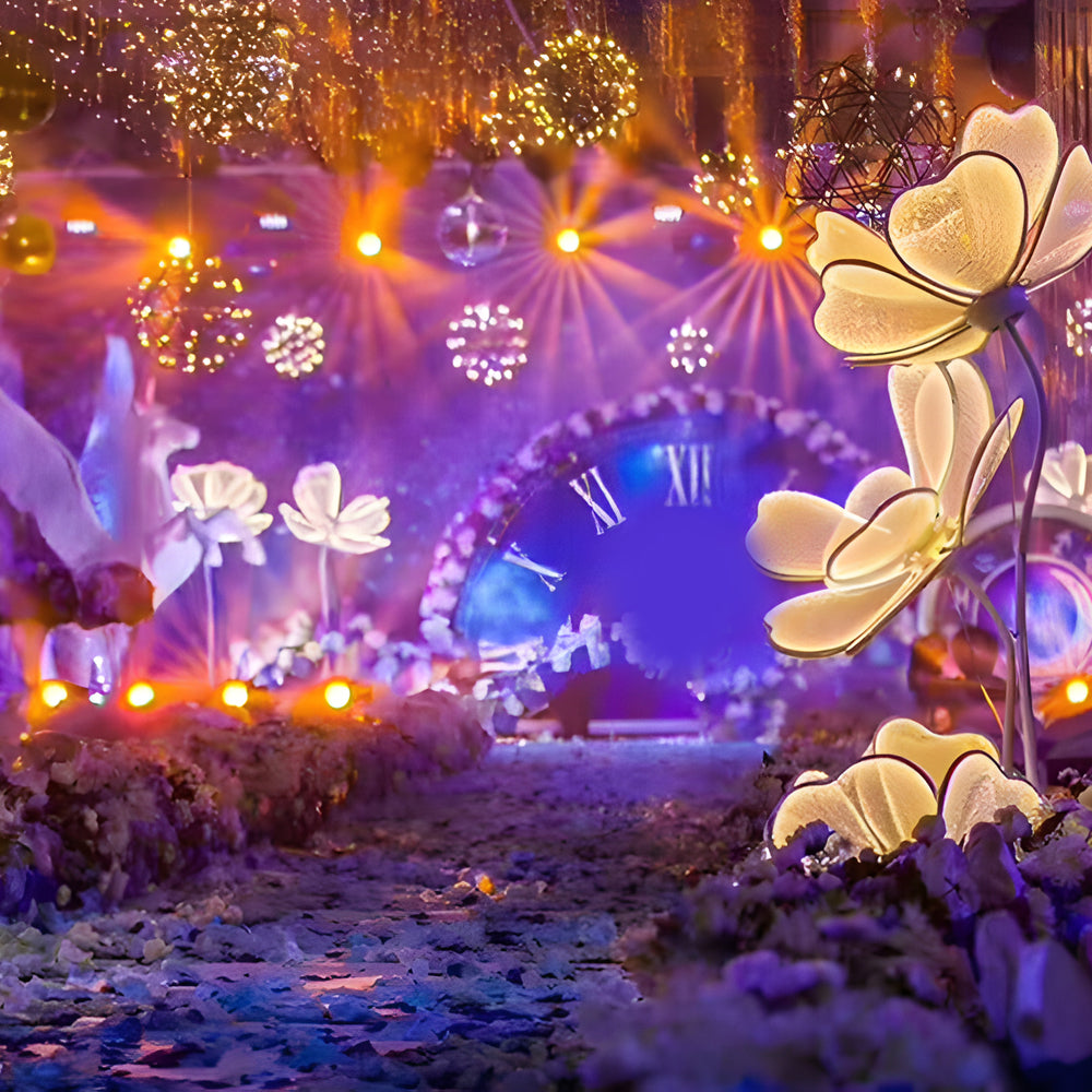 Romantic Ambient Led Acrylic Modern Flower Floor Lamp-Lighom