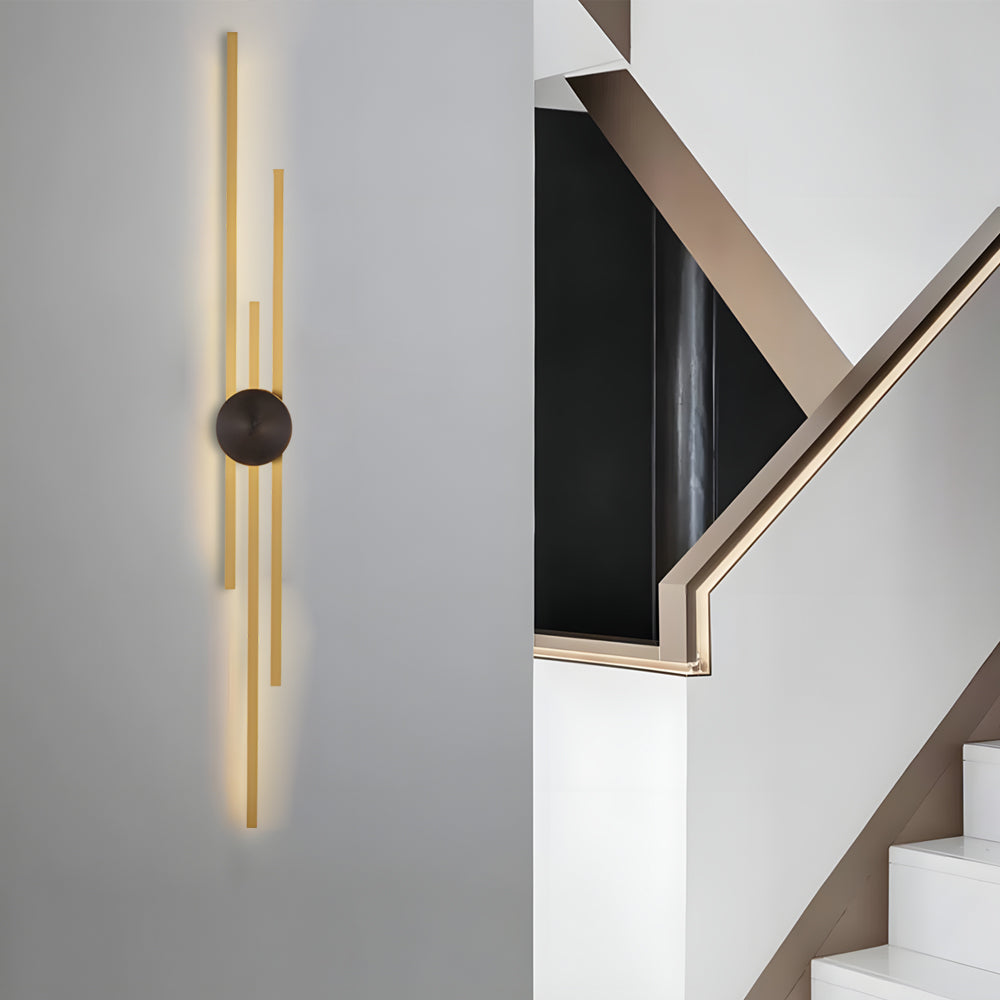 Modern Linear Wall Lamp Minimalist 2 Color Metal Wall Light-Lighom