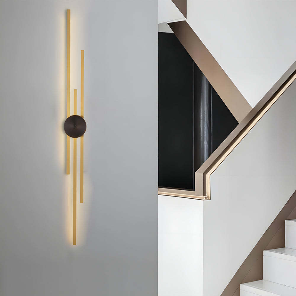 Modern Linear Wall Lamp Minimalist 2 Color Metal Wall Light-Lighom